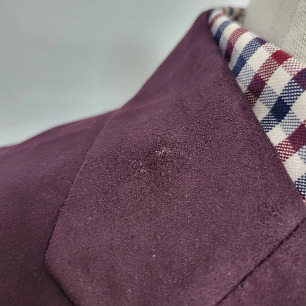 Michael Kors Men's Suede Sport Coat Blazer Two Button KENT Burgundy‎ 42R NEW